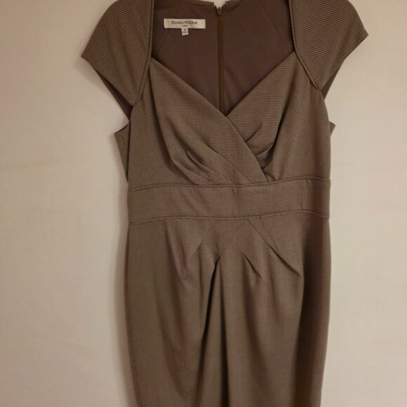 Evan-Picone Women’s Fitted Dress – Size 10 – Classic Taupe - Picture 3 of 6